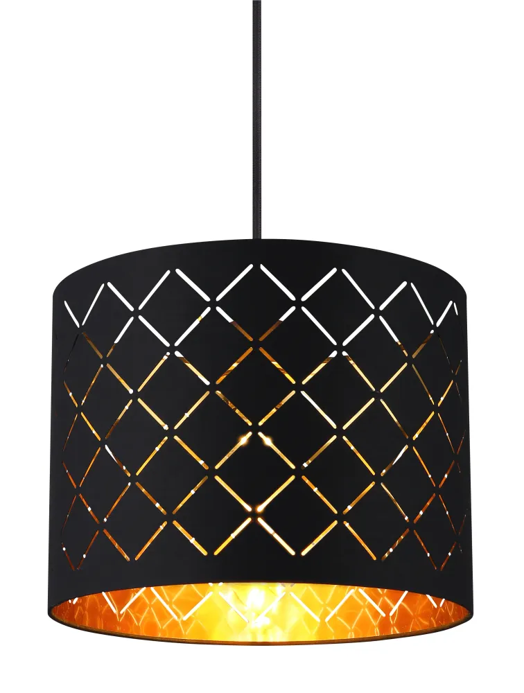 Suspension linéaire Globo Lighting Clarke en métal noir E27 / GU10 3/2L