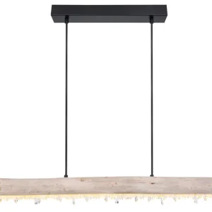 Suspension linéaire Globo Lighting Felicitas en métal noir 1/1 L