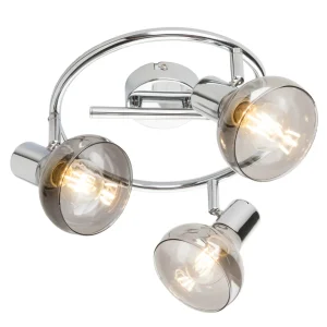 Suspension Lothar en métal chromé Globo Lighting E14 3L