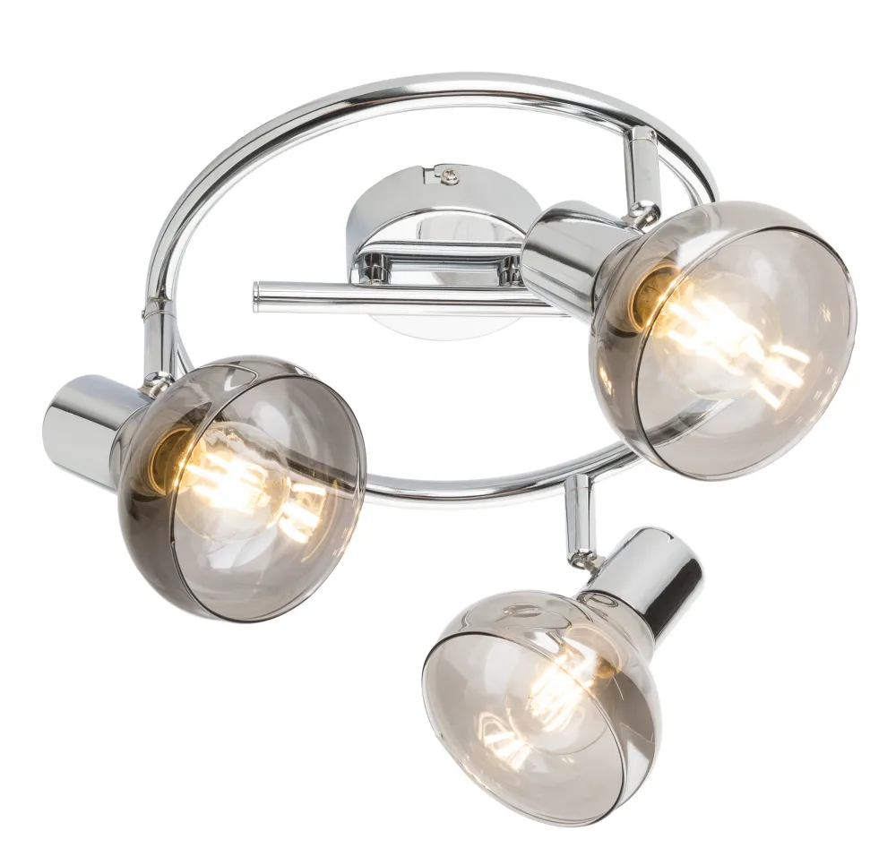 Suspension Lothar en métal chromé Globo Lighting E14 3L