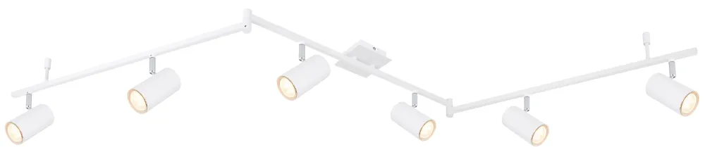 Suspension Robby de Globo Lighting, en métal nickelé, douille GU10 6L Nickel