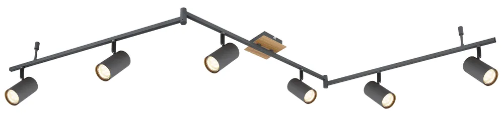 Suspension Robby de Globo Lighting, en métal nickelé, douille GU10 6L Nickel