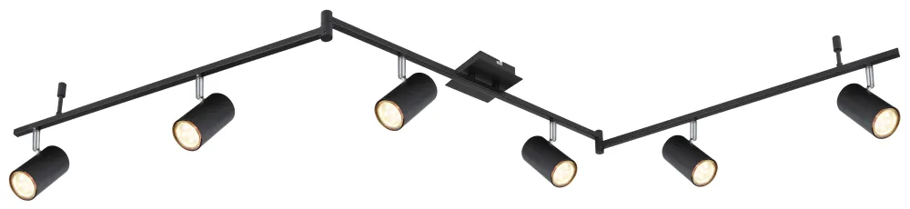 Suspension Robby de Globo Lighting, en métal nickelé, douille GU10 6L Nickel