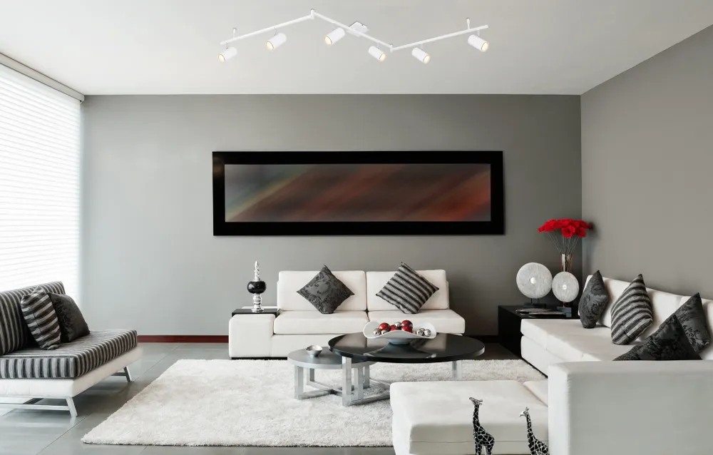 Suspension Robby de Globo Lighting, en métal nickelé, douille GU10 6L Nickel
