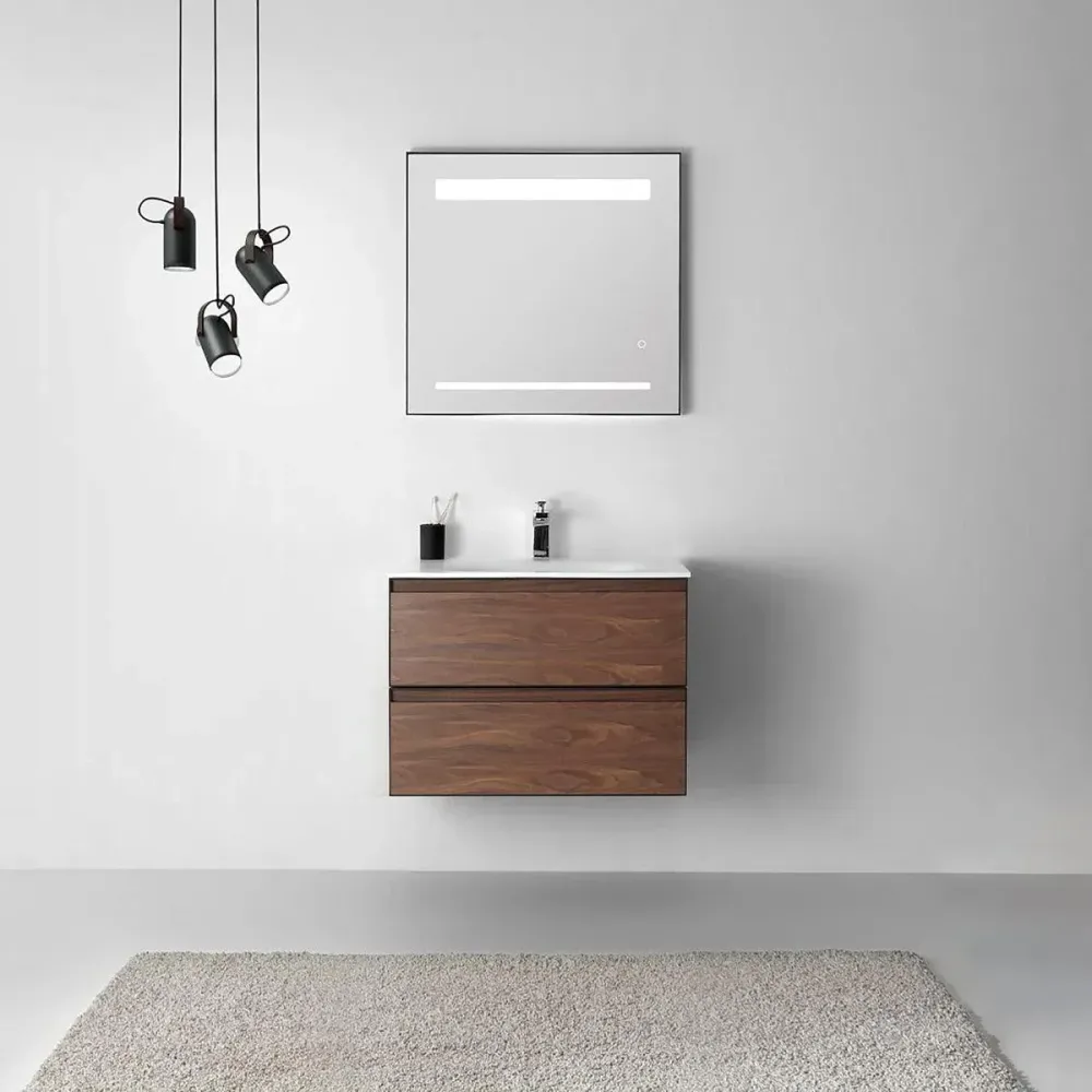 Miroir DEL 30po avec Capteur Infrarouge – Éclairage Mains Libres Golden Elite Deco