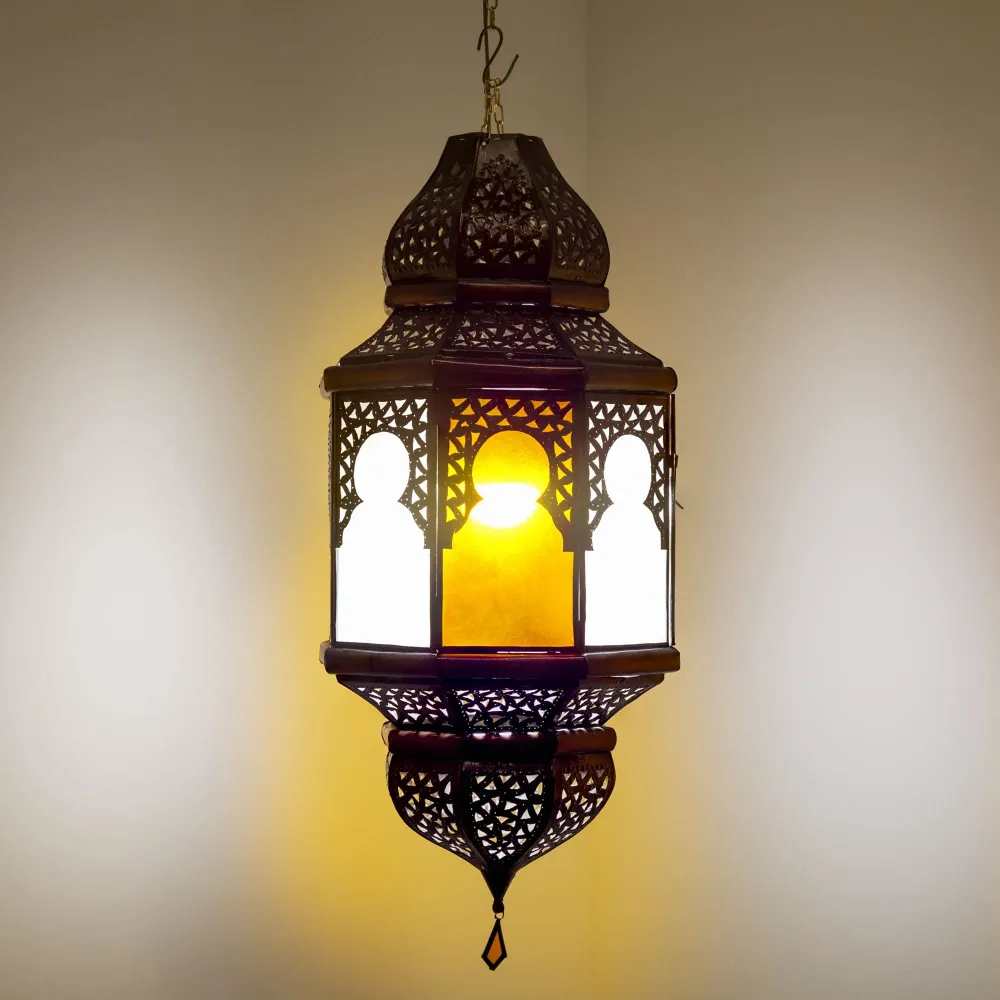 Grande lampe arabe en fer forgé Arcos A2 70 cm