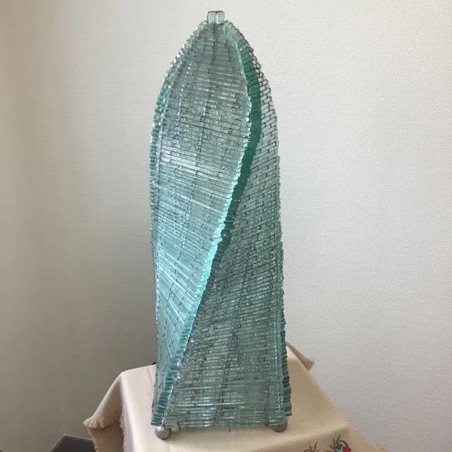 Grande Lampe à Poser En Lame De Verre Tour