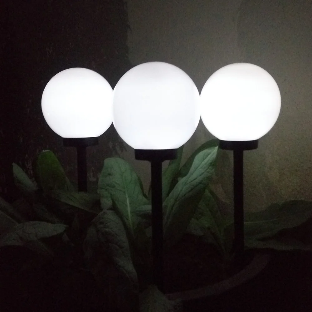 Lampe solaire LED extérieure sur pied blanche 20x20x53cm GreenBlue GB123