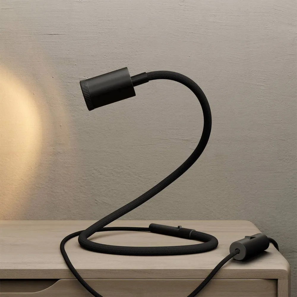 GU1d-one Lampe articulée sans base avec mini spot LED - Noir
