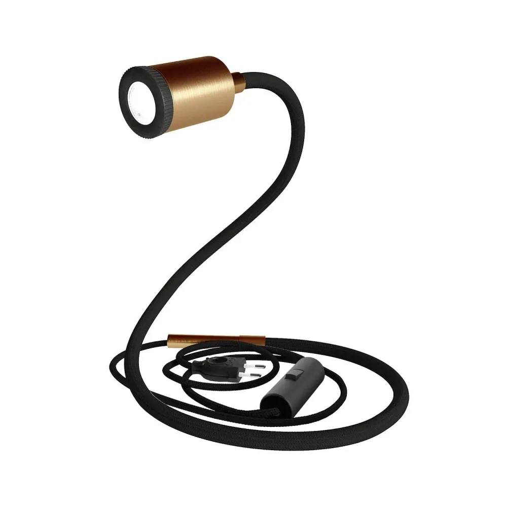 GU1d-one Lampe articulée sans base avec mini spot LED - Bronze satiné
