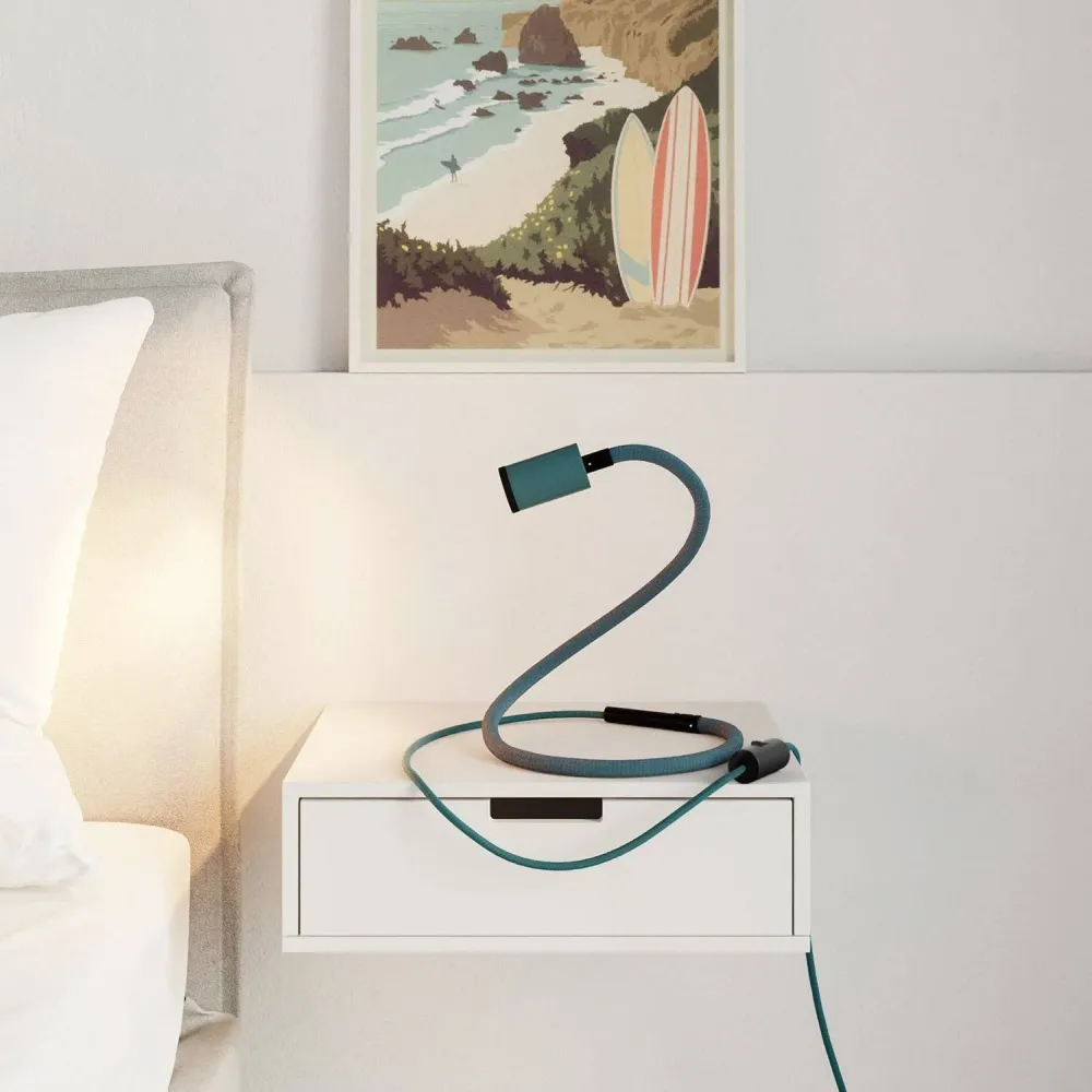 GU1d-one Pastel Lampe articulée sans base avec mini spot LED - Pétrole