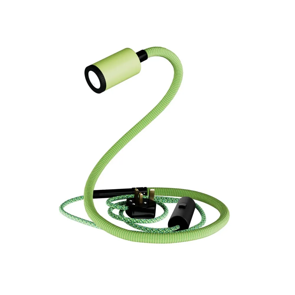 GU1d-one Pastel Lampe articulée sans base avec mini spot LED et fiche UK - Vert prairie