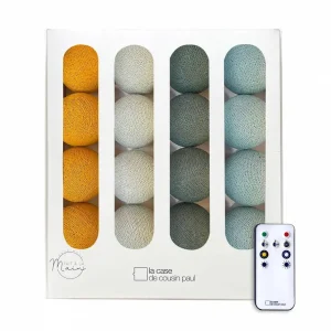 Guirlande lumineuse boule Vert de gris