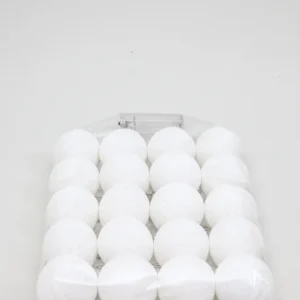 Guirlande lumineuse boules de coton blanches