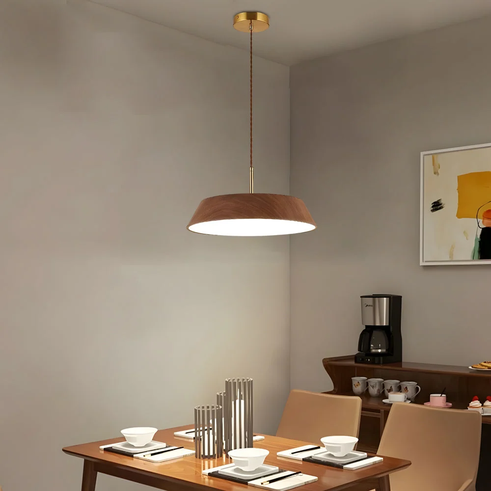 HarmonieLumi – Suspension LED en Bois Style Japonais