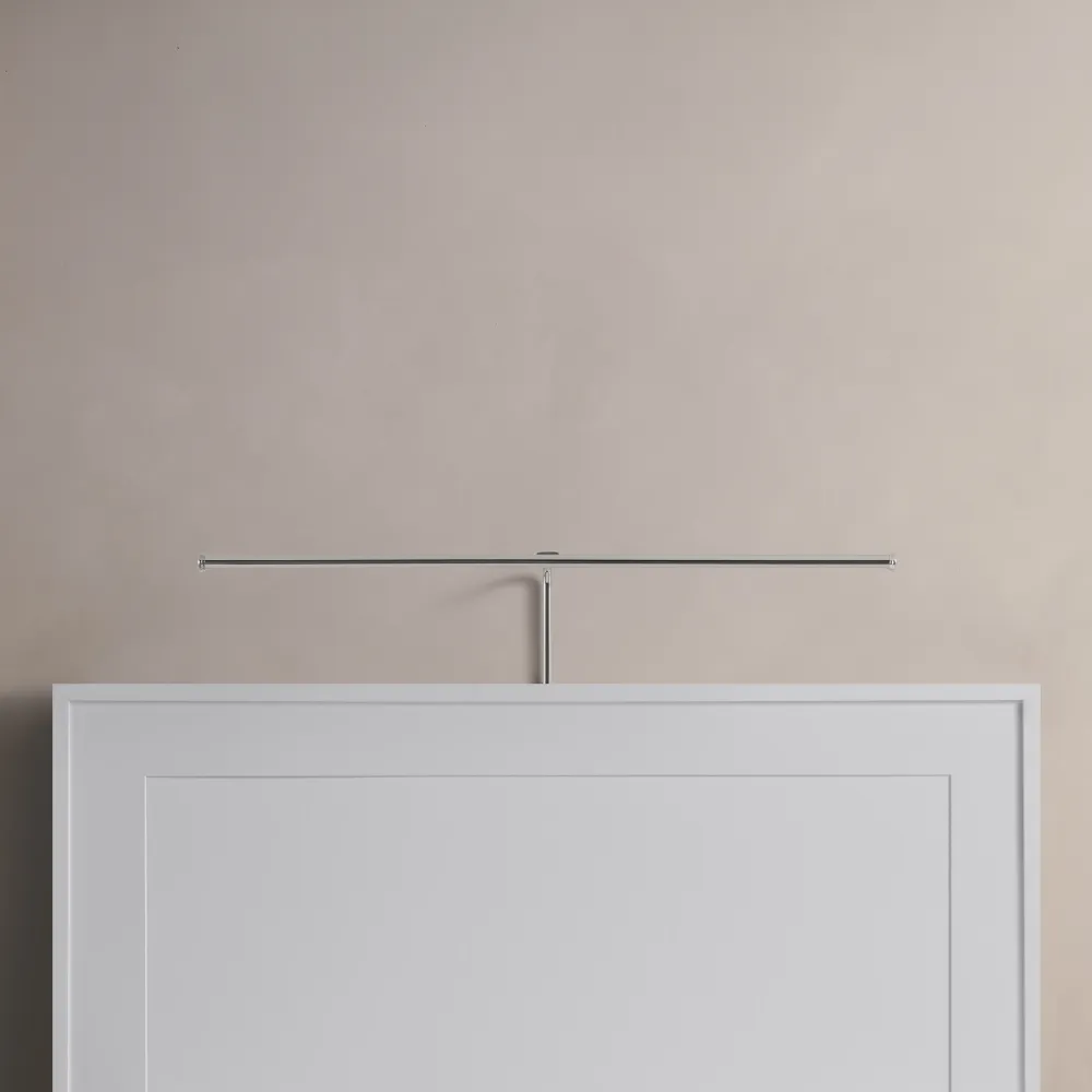 Harrow Grande Applique Murale pour Tableau – Nickel Poli