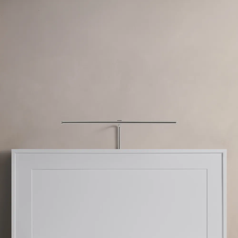 Harrow Moyenne Applique Murale pour Tableau – Nickel Poli