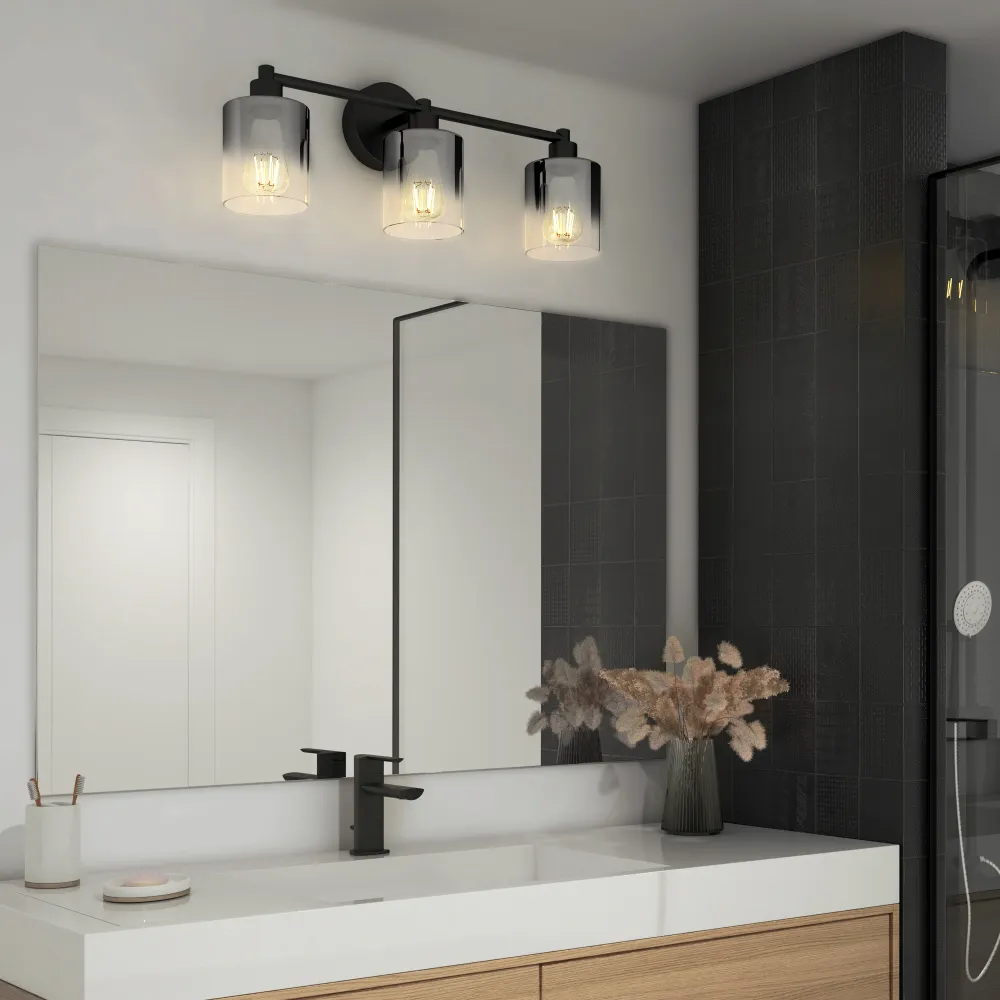 Haze applique meuble lavabo moderne à 3 lumières verre
