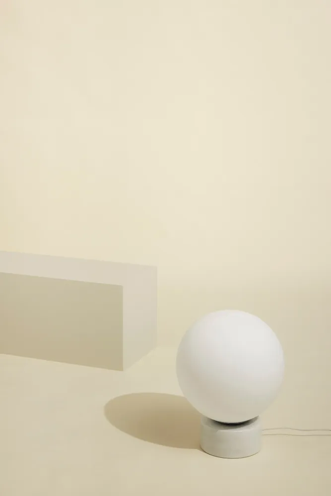 Hübsch Bol Lampadaire Blanc