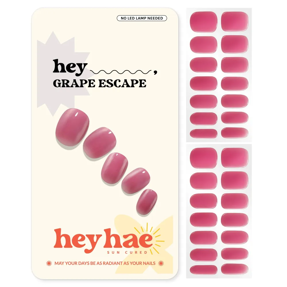 Heyhae Bandes Gel Semi-Cuits Rouges — Sans Lampe LED, Qualité Salon, Kit Complet (28 Bandes + Accessoires)