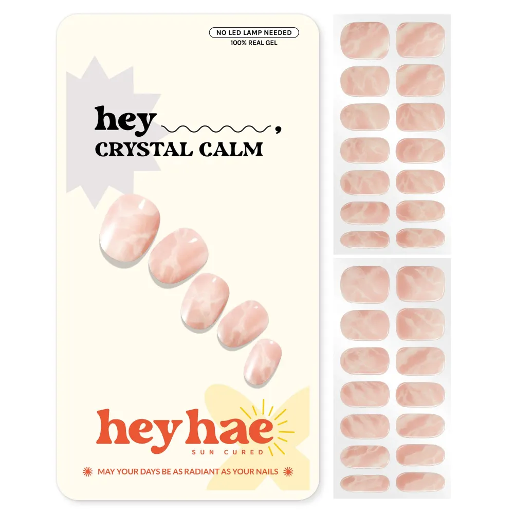 Heyhae – Bandes Gel Semi-Curees Sans Lampe LED | Rose Marbre | Qualité Salon