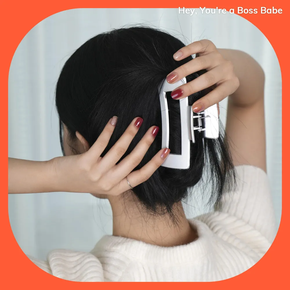 Heyhae Strips Gel Semi-Cures – Sans lampe, Marbre Rouge, Qualité salon