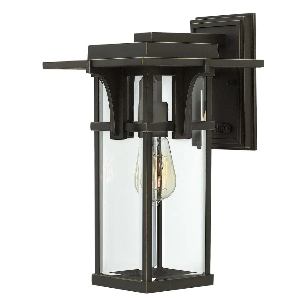 Applique murale extérieure Hinkley Manhattan 1L, verre transparent E27
