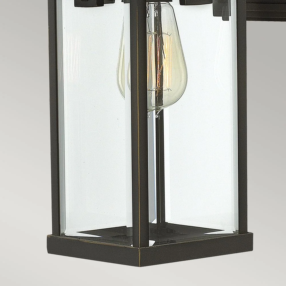 Applique murale extérieure Hinkley Manhattan 1L, verre transparent E27