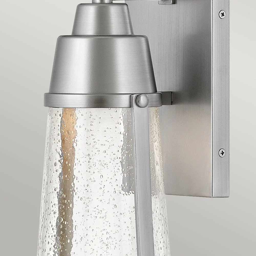 Applique murale extérieure Hinkley Miles, verre clair bullé GU10