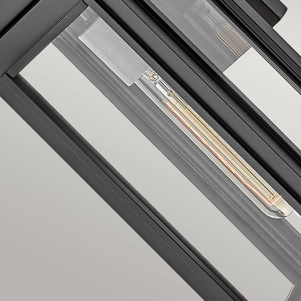 Applique murale extérieure Hinkley Sag Harbor 1L aluminium, verre transparent E27