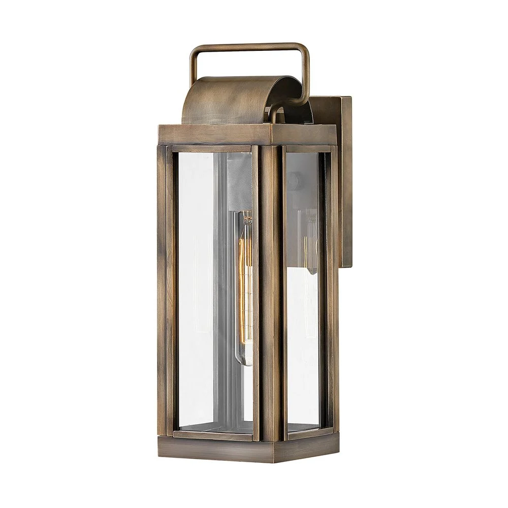 Applique murale extérieure Hinkley Sag Harbor 1L aluminium, verre transparent E27