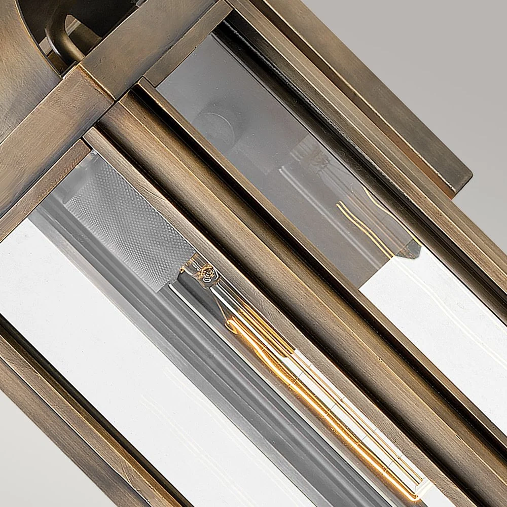 Applique murale extérieure Hinkley Sag Harbor 1L aluminium, verre transparent E27
