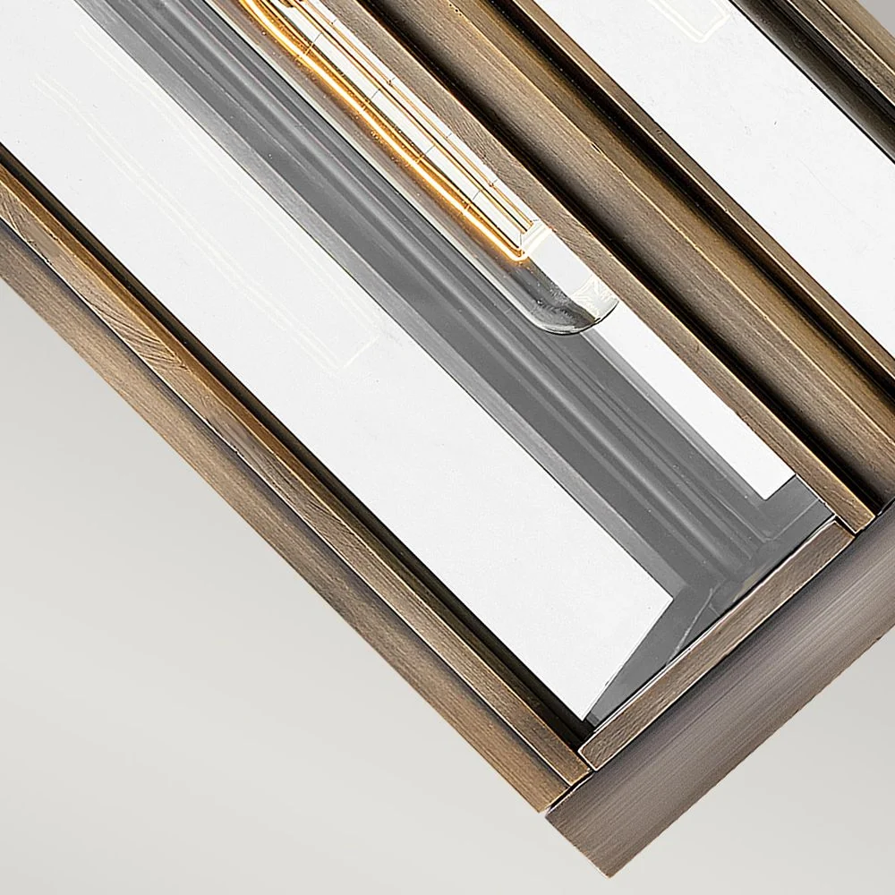 Applique murale extérieure Hinkley Sag Harbor 1L aluminium, verre transparent E27