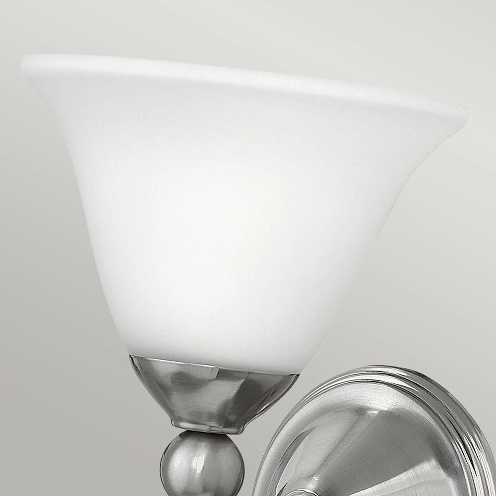 Applique murale Hinkley Bolla 1L en verre, acier doux E27