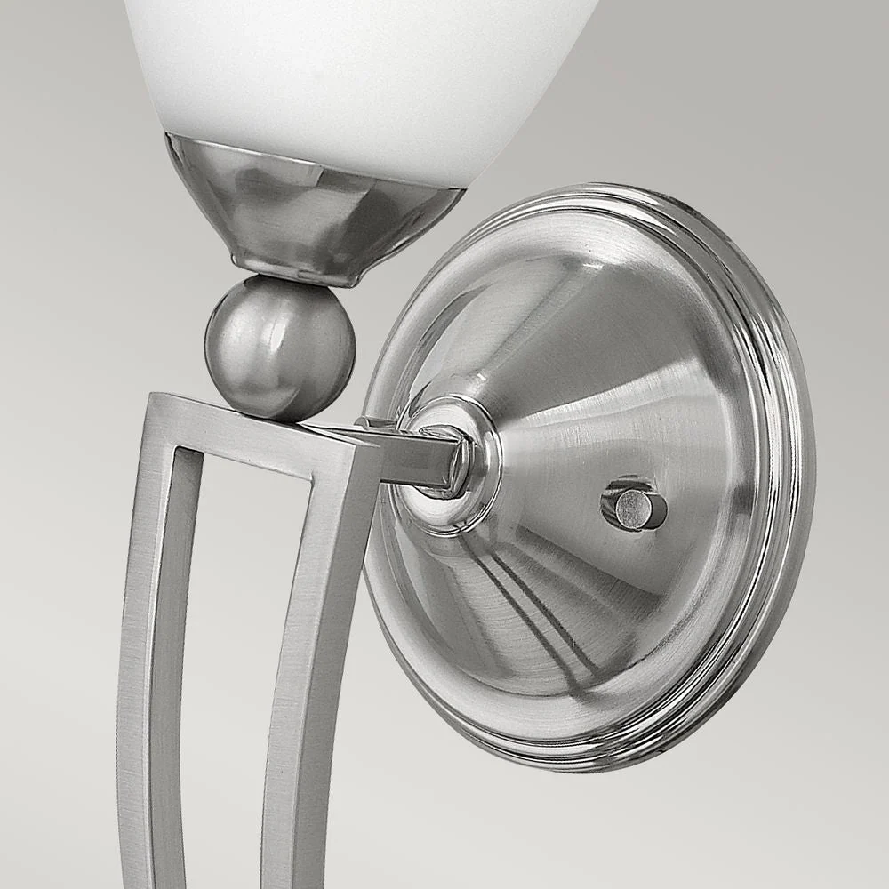 Applique murale Hinkley Bolla 1L en verre, acier doux E27