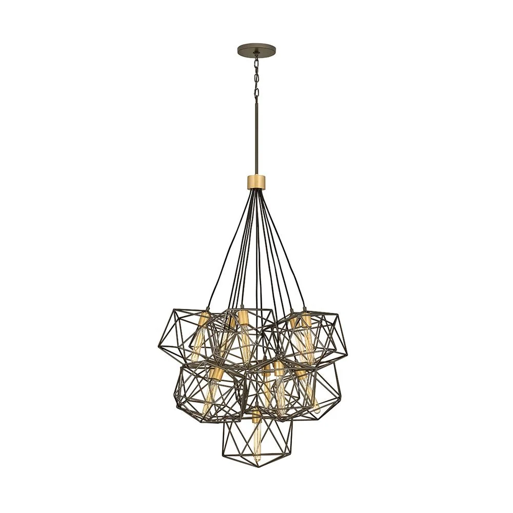 Lustre Hinkley Astrid en acier 11L E27