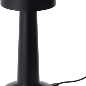 Home & Style Lampe de table avec bois - Noir - E14 - Hors lampe