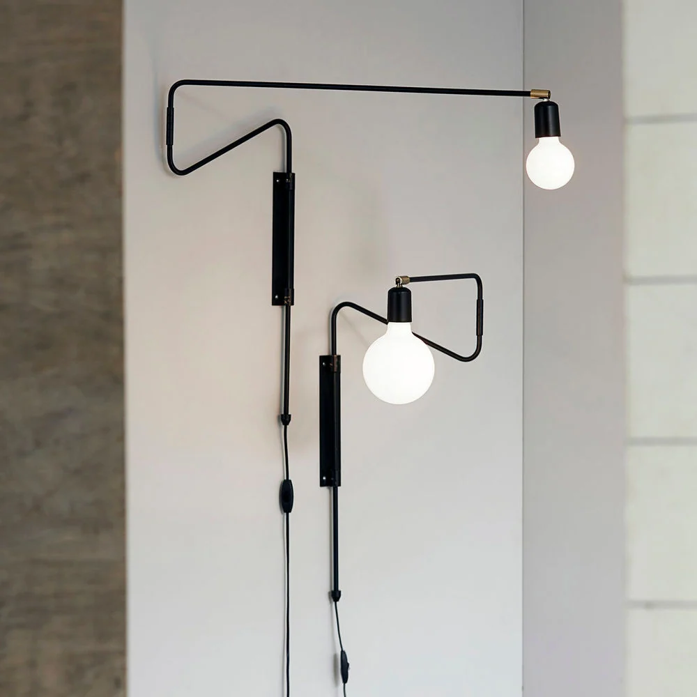 House Doctor Applique murale, Swing, Noir