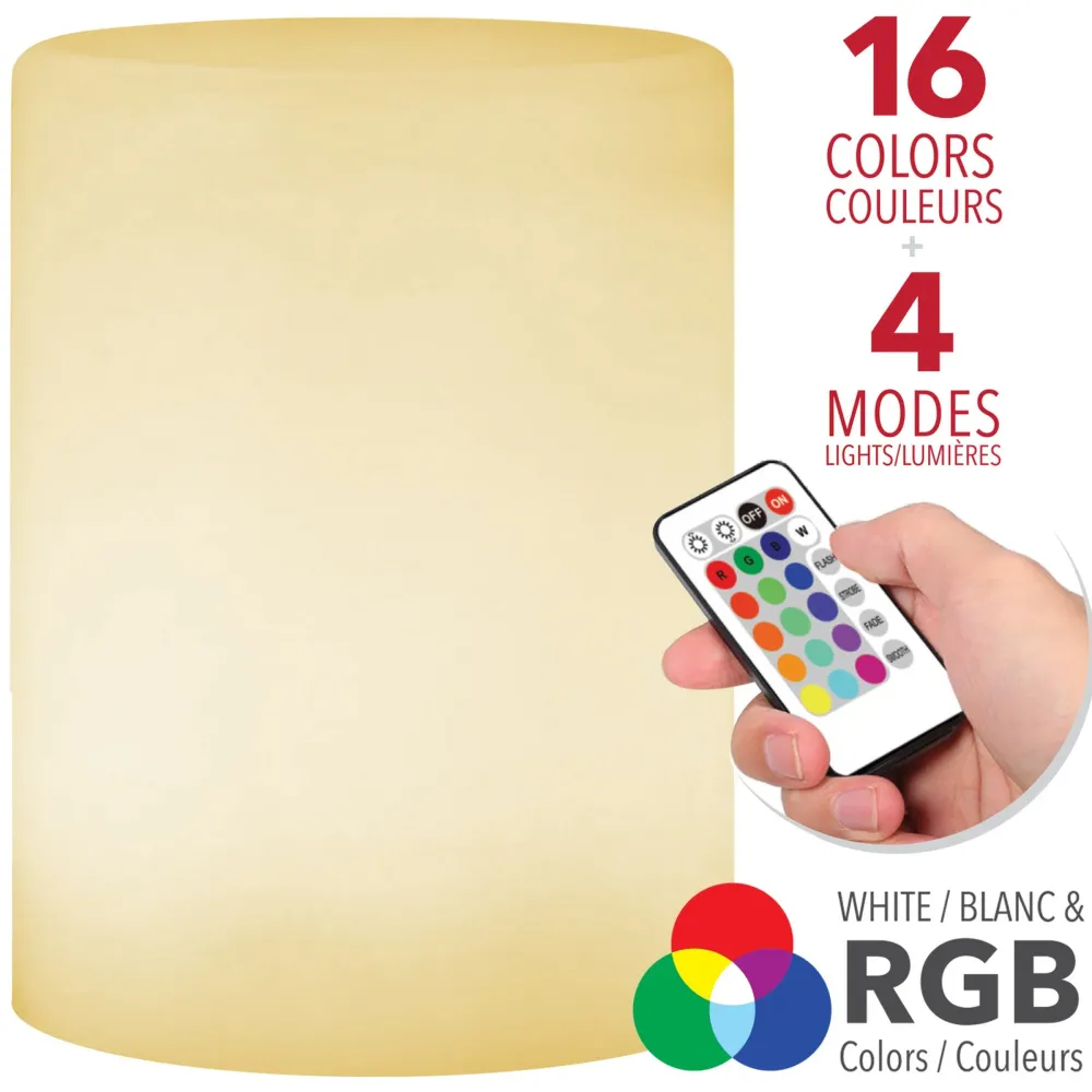 RCA Lampe Del Changeant de Couleur avec Manette - Fonctionne à Pile 5.75x3.75po dia. HRS