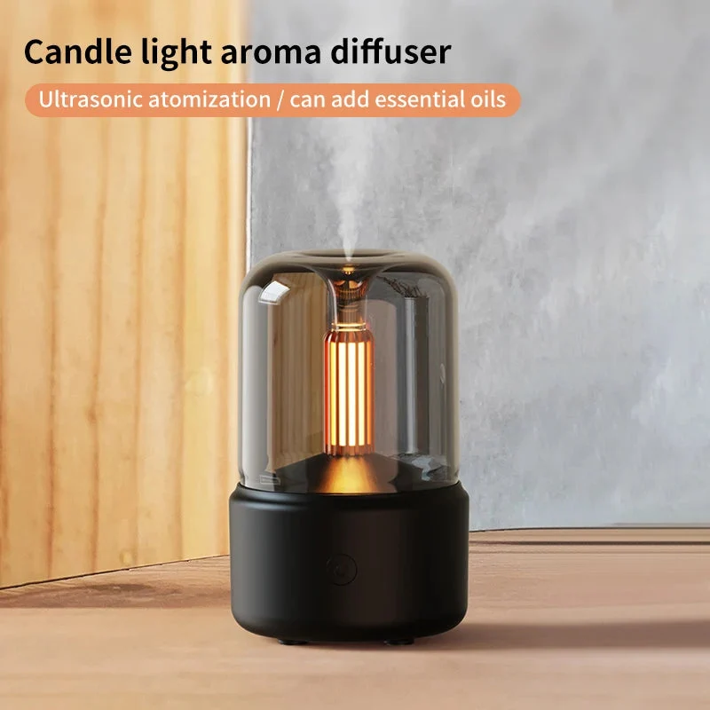 Humidificateur de bureau USB avec fonction d'aromathérapie et éclairage d'ambiance