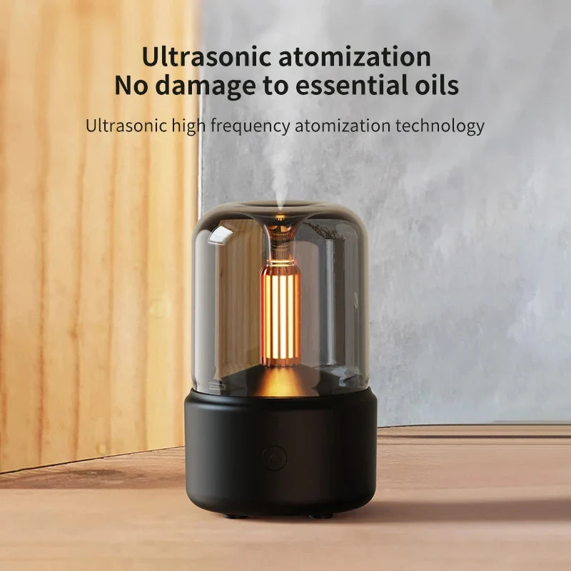 Humidificateur de bureau USB avec fonction d'aromathérapie et éclairage d'ambiance