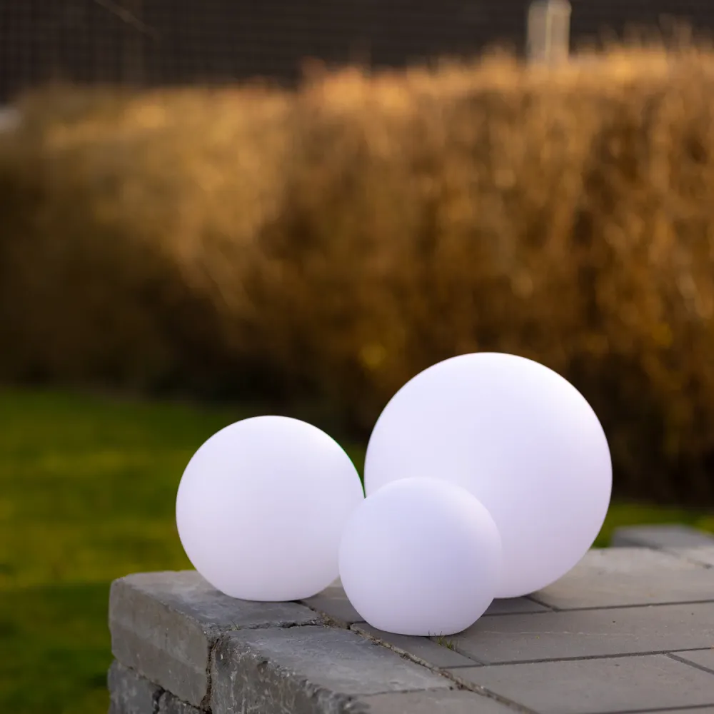Ida Boule lumineuse LED blanche Ø 25-30-40 cm set 3 pièces