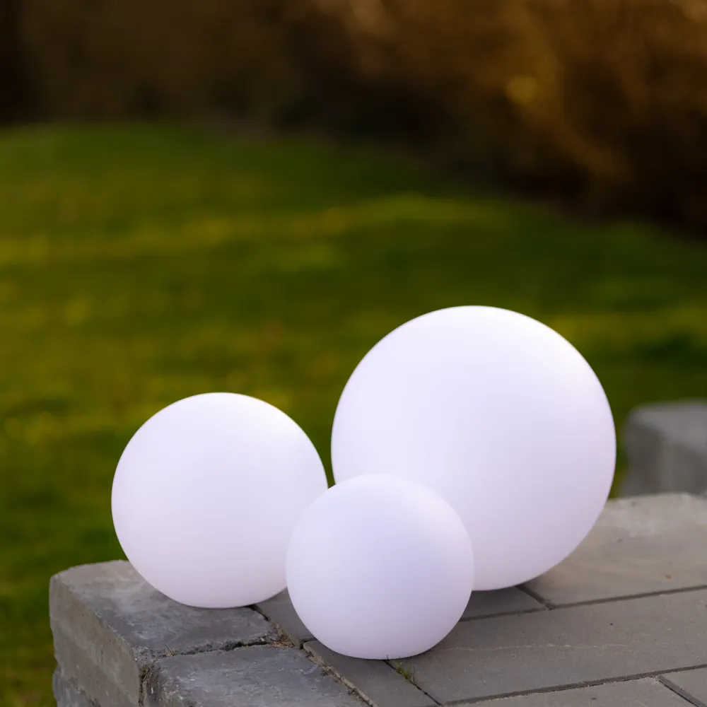 Ida Boule lumineuse LED blanche Ø 25-30-40 cm set 3 pièces