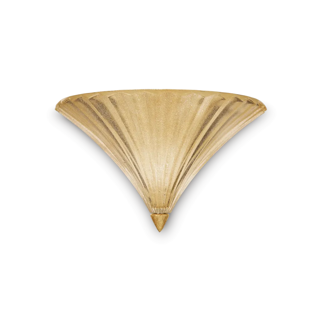 Aplique de pared Ideal Lux Santa dorado cristal 40W 38,5cm 087375