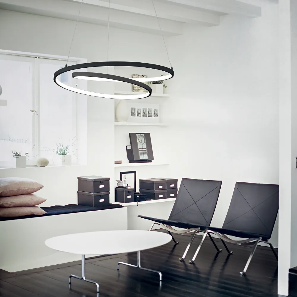 Lámpara colgante Ideal Lux Oz blanco LED 52W 4000K Ø80cm 342436