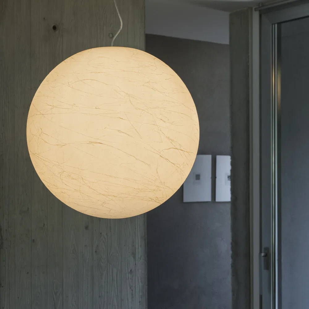 Lámpara colgante Ideal Lux Carta blanco cristal 60W Ø60cm 272139