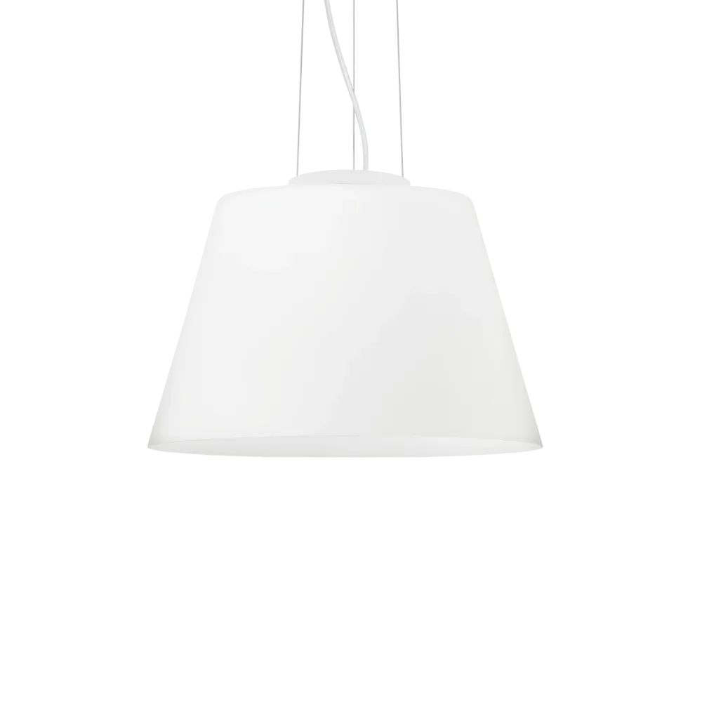Lámpara colgante Ideal Lux Cylinder blanco cristal 60W Ø40,5cm 025438