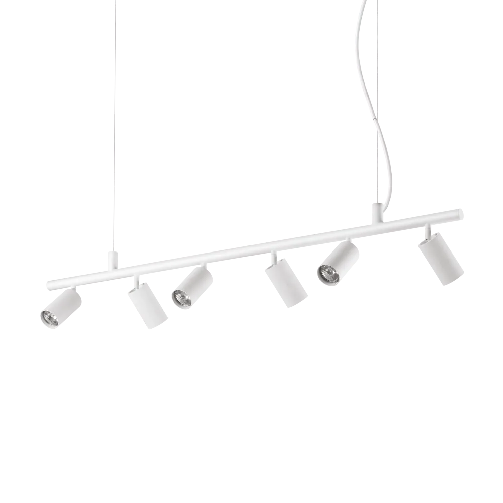 Lámpara colgante Ideal Lux Dynamite blanco 6 luces 168W 115,5cm 231433