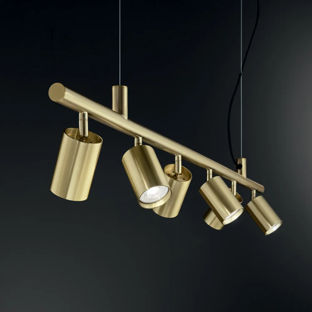 Lámpara colgante Ideal Lux Dynamite blanco 6 luces 168W 115,5cm 231433