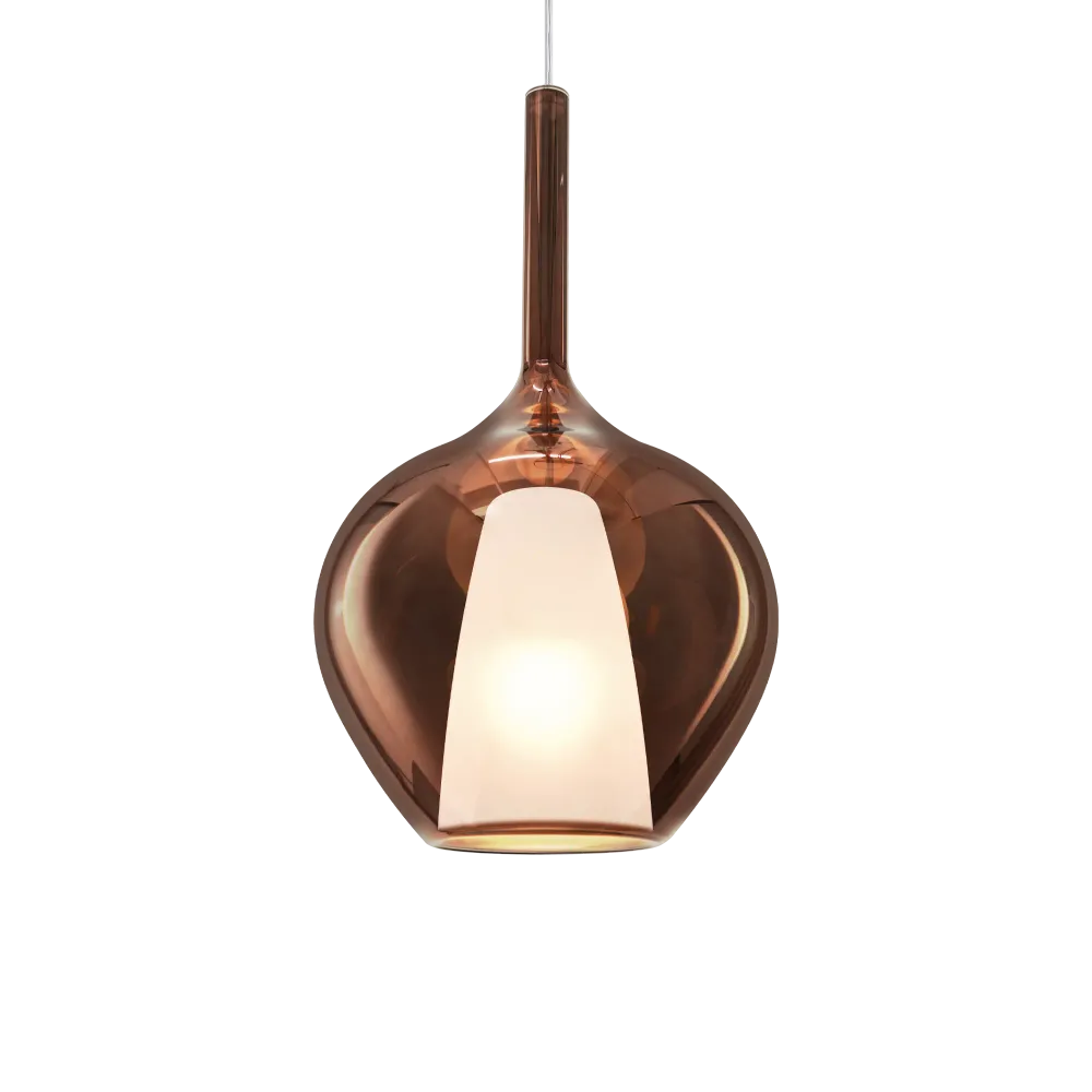 Lámpara colgante Ideal Lux Kalique cobre 42W Ø28cm 359540